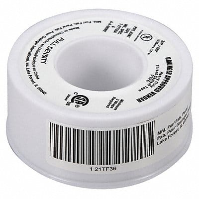 Thread Sealant Tape 3/4 W White