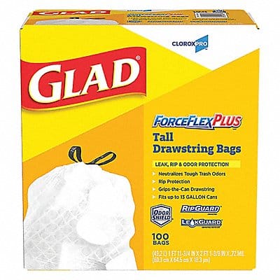 Trash Bag 13 gal White PK100