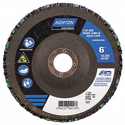 Fiber Disc 6 in Dia 7/8in Arbor P40 Grit