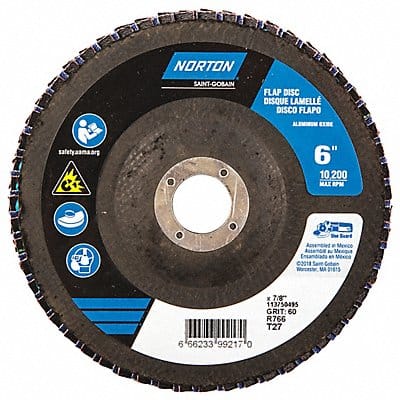 Fiber Disc 6 in Dia 7/8in Arbor P60 Grit