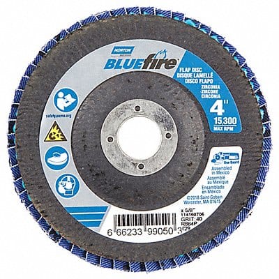 H7304 Fiber Disc 4 in Dia 5/8in Arbor P40 Grit