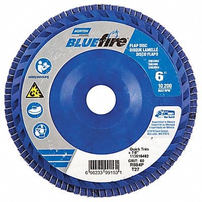 H5972 Fiber Disc 6 in Dia 7/8in Arbor P60 Grit