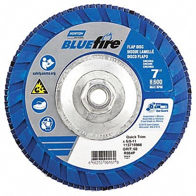 H5976 Fiber Disc 7 in Dia 5/8in Arbor P60 Grit