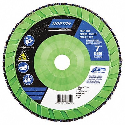 Fiber Disc 7 in Dia 7/8in Arbor P40 Grit