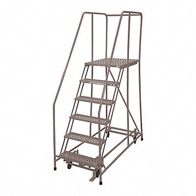 Rolling Ladder Steel 90In. H. Gray