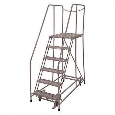 Rolling Ladder Steel 90In. H. Gray