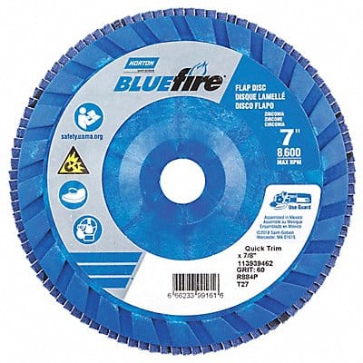 H5981 Flap Disc 7 In x 60 Grit 7/8