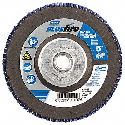 H7379 Fiber Disc 5 in Dia 5/8in Arbor P40 Grit