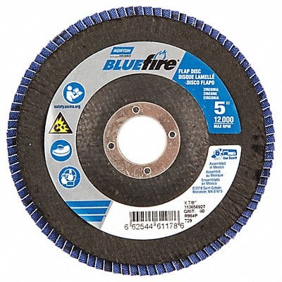 H7381 Fiber Disc 5 in Dia 7/8in Arbor P80 Grit