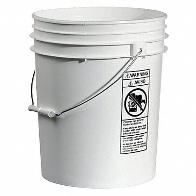 Pail Polyethylene White Open Head