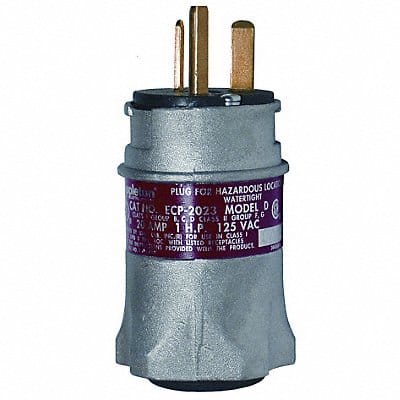 Plug 20A 2P 3W Alum NEMA 3 3R 7BCD 9FG