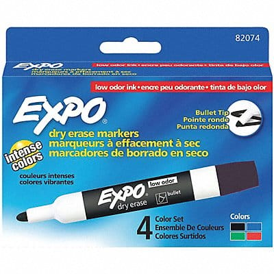 Dry Erase Marker Set Bullet PK4