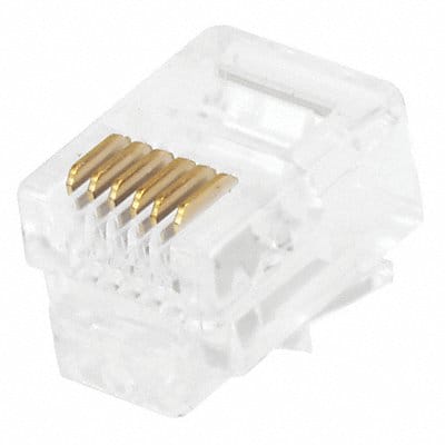 Plug Mod RJ12 6P6C Flat Stranded PK50