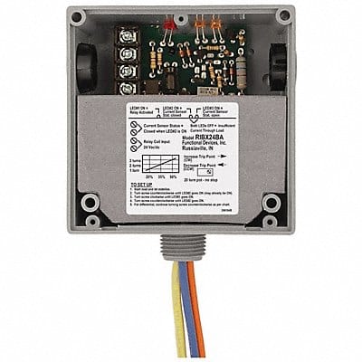 Enclsd 20A Rly/Adjustable Current Switch