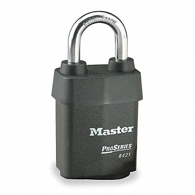 Keyed Padlock 7/8 in Rectangle Black