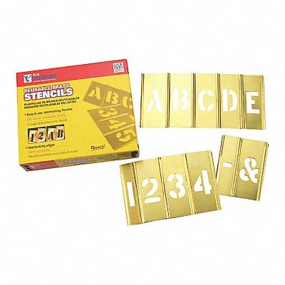 Interlocking Brass Stencil Set 1/2 45pcs