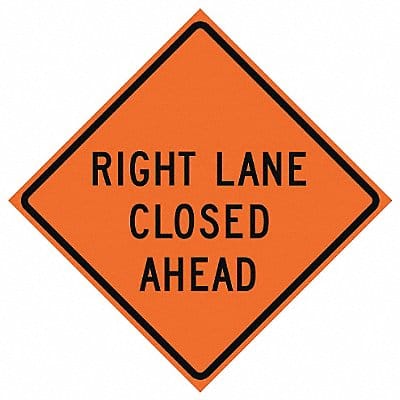 G7243 Lane Closed Traffic Sign 36 x 36