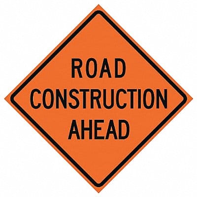 Road Construction Ahead Sign 36 x 36