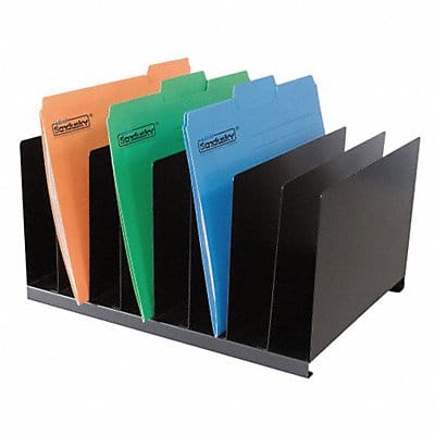 Desk Organizer Letter 8 Compartments Blk