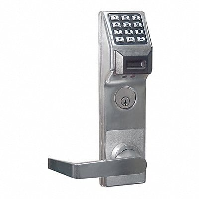 Electronic Lock Brushed Chrome 12 Button