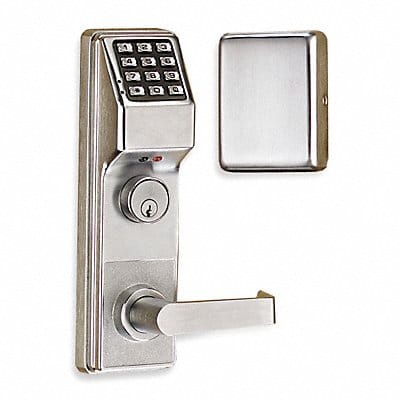 Electronic Lock Brushed Chrome 12 Button