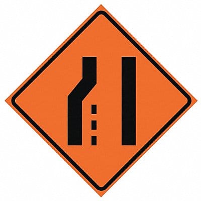 G7239 Lane Ends Traffic Sign 48 x 48