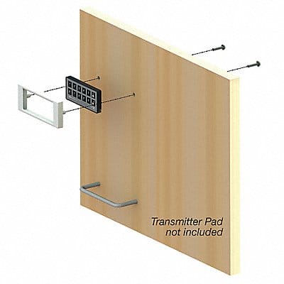 Transmitter pad mounting plate