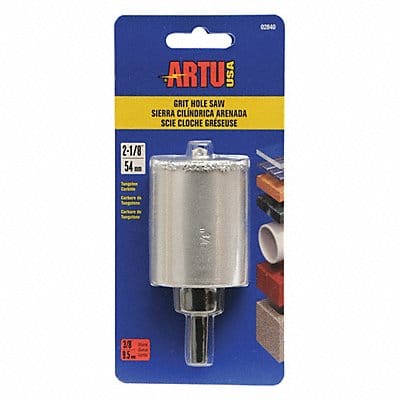 Hole Saw TC Grit 2-1/8 Arbor/Pilot