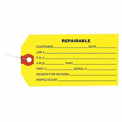 Inspection Tag Paper Repairable PK1000