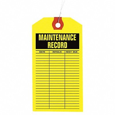 Inspection Tag Ppr Maintnance Log PK1000