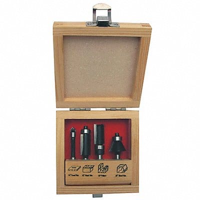 Router Bit Set 4 Pc Carbide Tipped