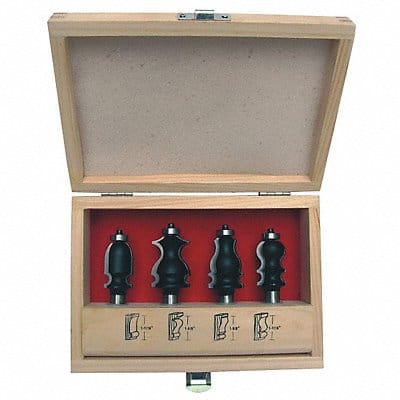 Router Bit Set 4 Pc Carbide Tipped