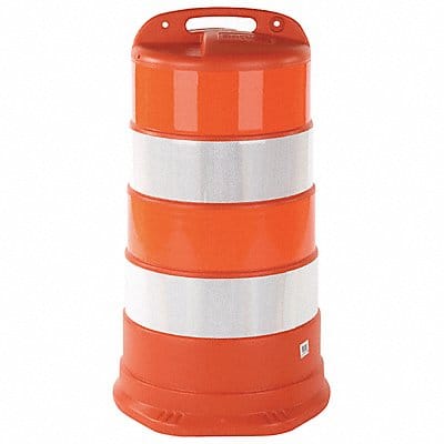 Traffic Barrel White/Orange HDPE