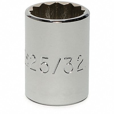 Socket Steel Chrome 25/32 in