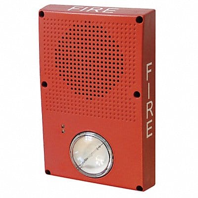 Outdoor Speaker Strobe Marked Fire Red