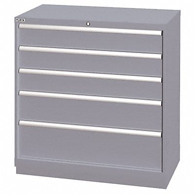 Mod Drwr Cab 41-3/4 H 5 Drwr Light Gray