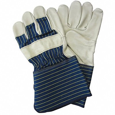 D1576 Leather Gloves Blue/Yellow XL PR