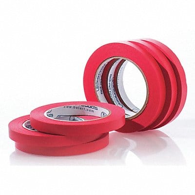 Masking Tape 1/2 W 40 yd L Red PK6