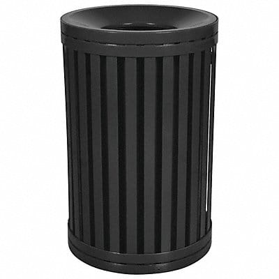 Trash Can 45 gal Black Steel