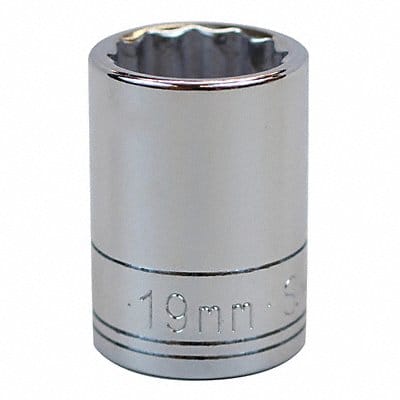 Socket Steel Chrome 19 mm