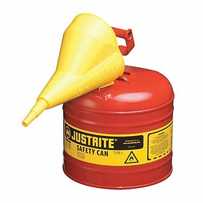 Type I Safety Can 2 gal Red 13-3/4In H