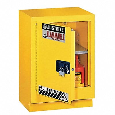 Flammable Safety Cabinet 15 gal Yellow