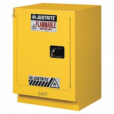 Flammable Safety Cabinet 15 gal Yellow