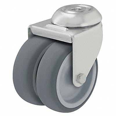 Low-Profile Easy-Turn Bolt-Hole Caster