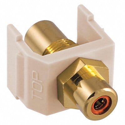 Inline Coupler RCA Duplex Light Almond