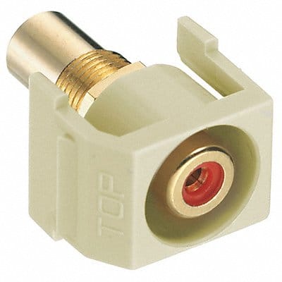 Inline Coupler RCA Duplex Almond