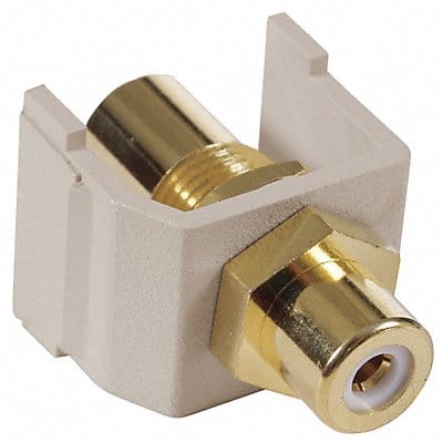 Inline Coupler RCA Duplex Almond