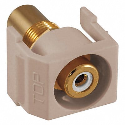 Inline Coupler RCA Duplex Almond