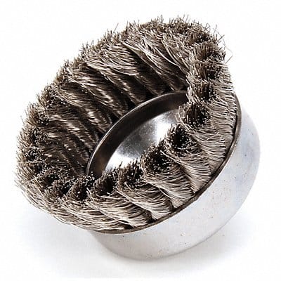 Knot Wire Cup Brush Threaded Arbor 4 In.