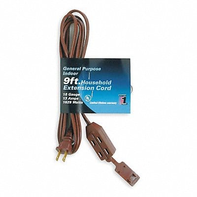 Extension Cord 9ft 16Ga 13A SPT-2 Brn